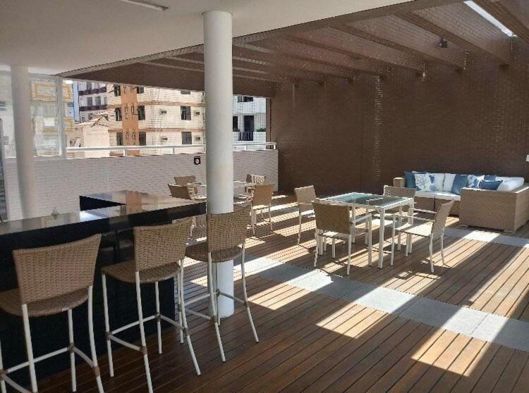 Vista Mar Unlimited Frente Mar Ar Condicionado Garagem Arrumacao Andar Alto E Piscina Aquecida, Sauna E Muito Mais! 산토스 외부 사진